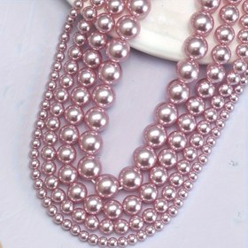 Resim 4/6/8/10Mm Düz Delik Cam Boncuklar Mor Pembe Yüksek Parlaklık Boncuklar DIY Aksesuarlar Kolye Kemer Zincir Yapımı İçin Uyumlu 