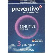 Resim Preventivo Prezervatif Sensitive Seyahat Boy 3'lu 