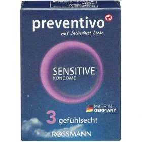 Resim Preventivo Prezervatif Sensitive Seyahat Boy 3'lu 