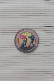 Resim İZMİR ASKERİ MALZEME Turk Balası Kurt Olur Bastigi Yer Yurt Olur 3d TPU Termoplastik Gogus Arma Patch Pec 