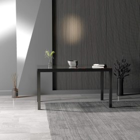 Resim Camlan Yemek Masası & Toplantı Masası - Siyah / M 