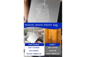 Resim Feyza Design Paslanmaz Çelik Büyük Boy Mutfak Kesme Tahtası, Et ve Sebze Doğrama Için Ideal 