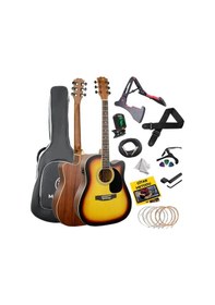 Resim Maxword Mcg-750sb Yüksek Kaliteli Ağaç Ekolayzerli Elektro Akustik Gitar Full Set 