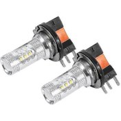 Resim H15 Led Far Ampulleri 80w Parlak Beyaz Gündüz Farı Yedek 2'li Paket 