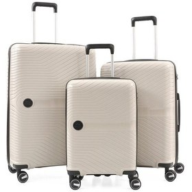 Resim Ççs 5239 Polipropilen 3 Lü Valiz Seti Beyaz-antrasit Beyaz - Antrasit 