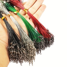 Resim Luoyang Çelik Tel Anti-Isırma Hattı Sekiz Karakterli Halkalı Balıkçılık Aksesuarları Balıkçılık Kılavuz Hattı 