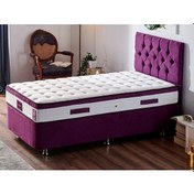 Resim Nironyatak Niron Violet Yatak Seti 90X200 Cm Tek Kişilik Yatak Baza Başlık T 