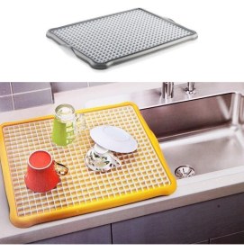 Resim Tekno İstanbul Pratik Lavabo Tezgah Üstü Bulaşık Kurutmalığı Süzmatik 22X40 cm 