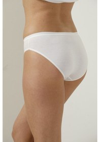 Resim Elegant Kadın Beyaz Bambu Bikini Külot 4'lü Beyaz-siyah-ten 