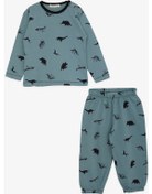Resim Breeze Erkek Bebek Pijama Takımı Dinozorlar Alemi 9 Ay-3 Yaş, Mint Yeşili Breeze