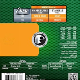 Resim AyrStore 045 130 Nanoweb Çelik Sarım 5 Telli Bas Gitar Tel Seti (14777) 