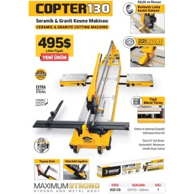 Resim SGS139 COPTER130 Güçlü Seramik ve Granit Fayans Kesme Makinası 1300MM 