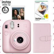 Resim Fujifilm Instax Mini 12 Fotoğraf Makinesi + 20'li Film + Laporta Albüm Seti Pembe 